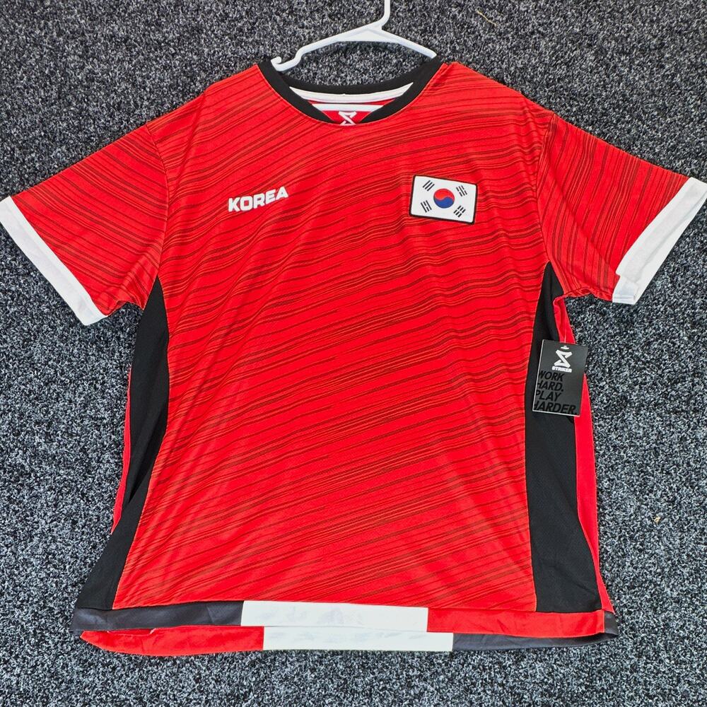 Striker South Korea Soccer Jersey Men’s XL Red Korea National Team NWT